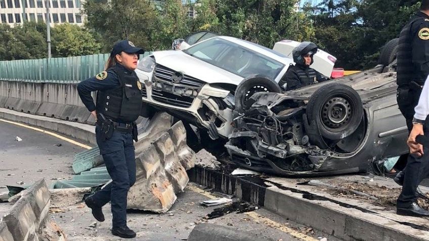 Aparatoso accidente sobre Ejército nacional deja al menos cuatro personas heridas