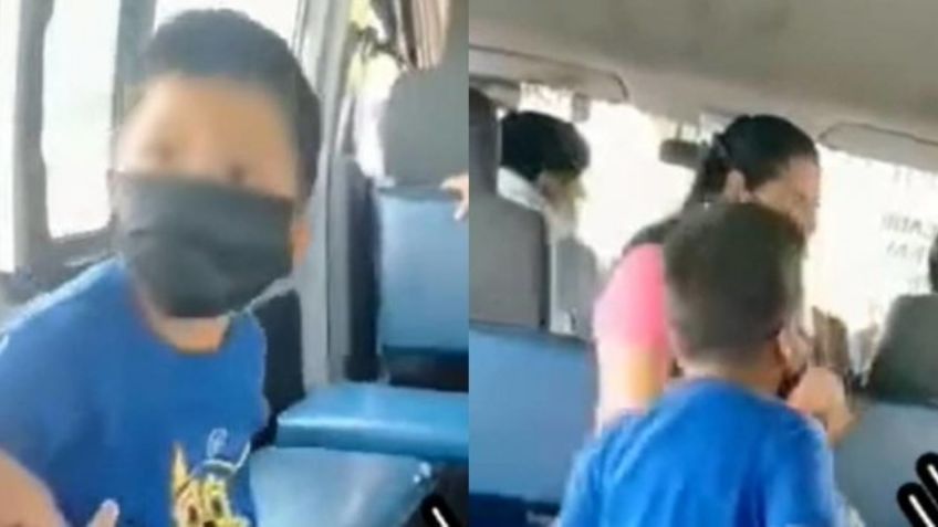 VIDEO: ¿La madre del año? Mujer olvida a su hijo en una 'combi' por ir pendiente del celular