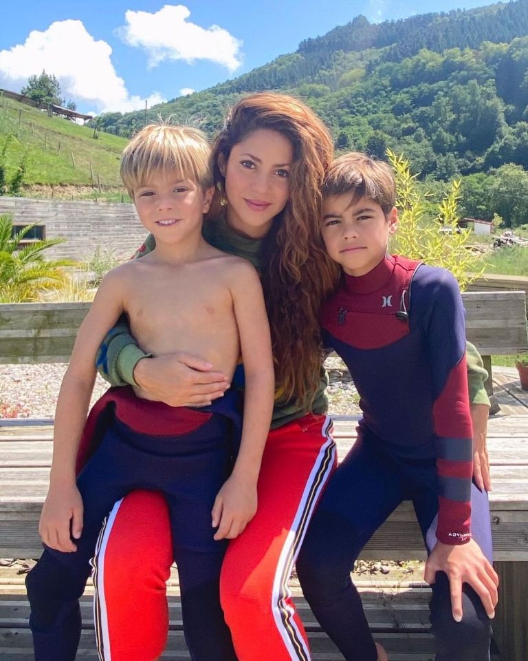 Shakira y sus hijos 