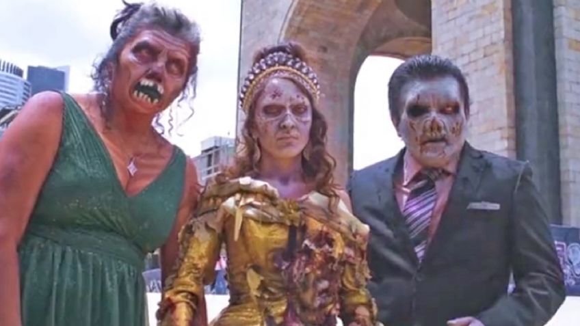 Marcha Zombie CDMX celebra sus XV con todo y la tradicional quinceañera terrorífica