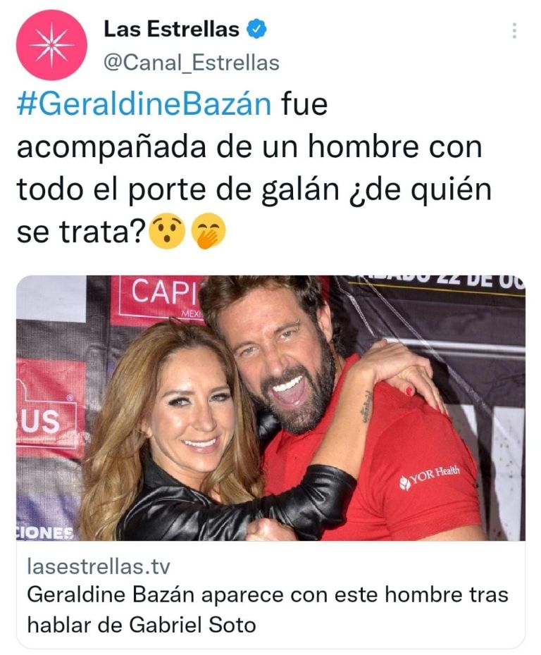 tuit de Geraldine bazán