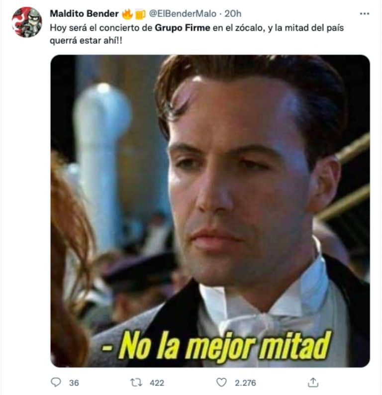 Tuit sobre Grupo Firme 