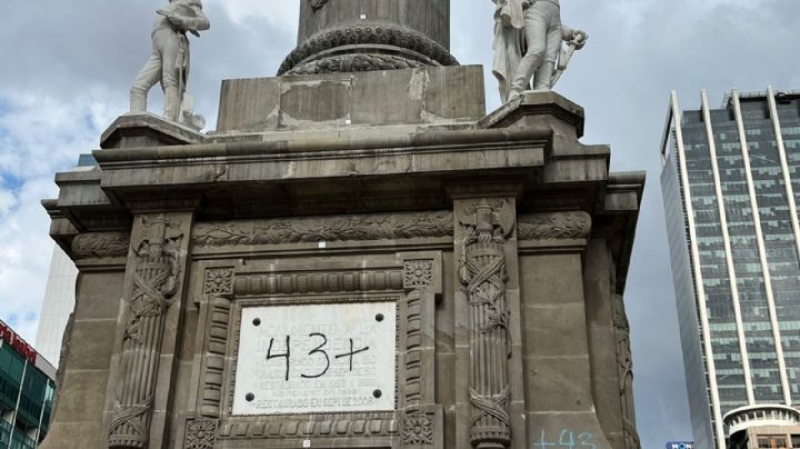 Así quedó el Ángel de la Independencia después de las marchas por Ayotzinapa