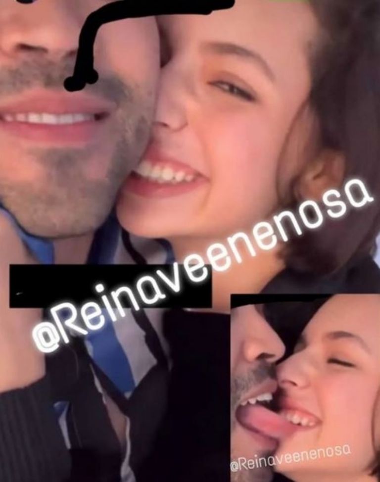 Fotografía del beso de Ángela Aguilar y Gussy Lau