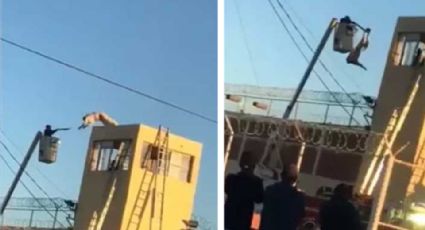 VIDEO: Recluso se arroja al vacío desde torre de vigilancia en Cereso de Agua Prieta