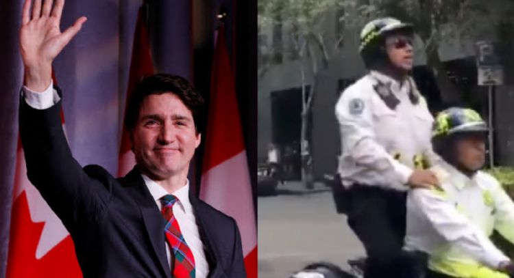 (VIDEO) "Traigo al de Canadá, dame chance": La fiebre por Justin Trudeau invade a un oficial de tránsito