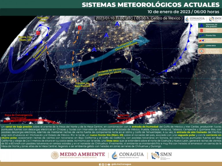 Pronóstico del clima en México. Foto: Conagua