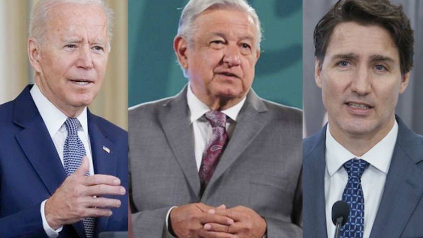AMLO, Biden y Trudeau se reúnen por Cumbre de Líderes de América del Norte en Palacio Nacional