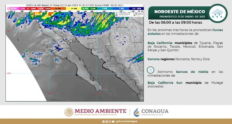 Pronóstico del clima para Sonora. Foto: Conagua