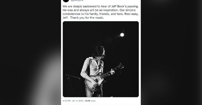 Murió Jeff Beck a los 78 años, uno de los guitarristas más icónicos