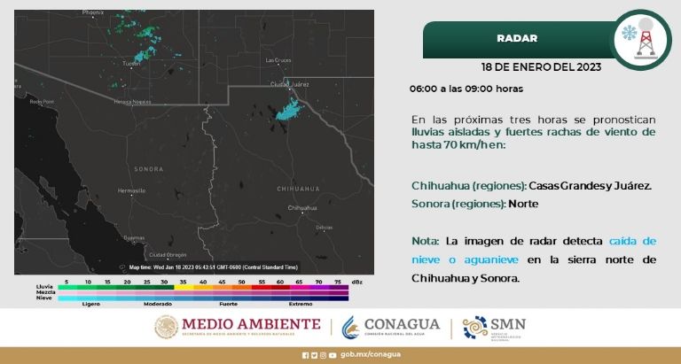 Pronóstico del clima en Sonora. Foto: Conagua