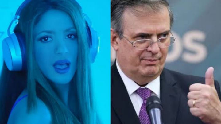 SRE está con Shakira: Ebrard graba su reacción al tema de la colombiana dedicado a Piqué