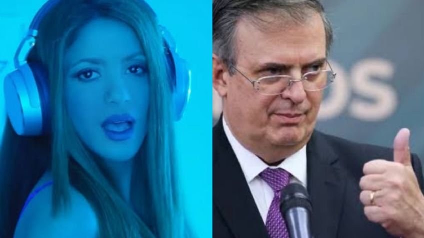 SRE está con Shakira: Ebrard graba su reacción al tema de la colombiana dedicado a Piqué