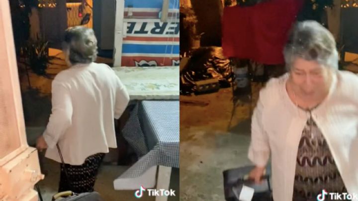 VIDEO: Ritual de año nuevo sale mal para una mujer; disparos la orillan a regresar con todo y maletas