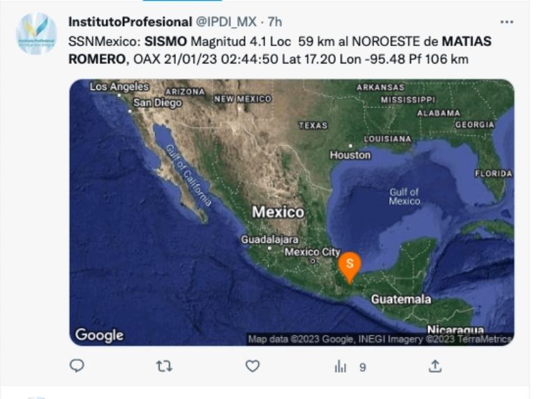 Sismo Matías Romero 