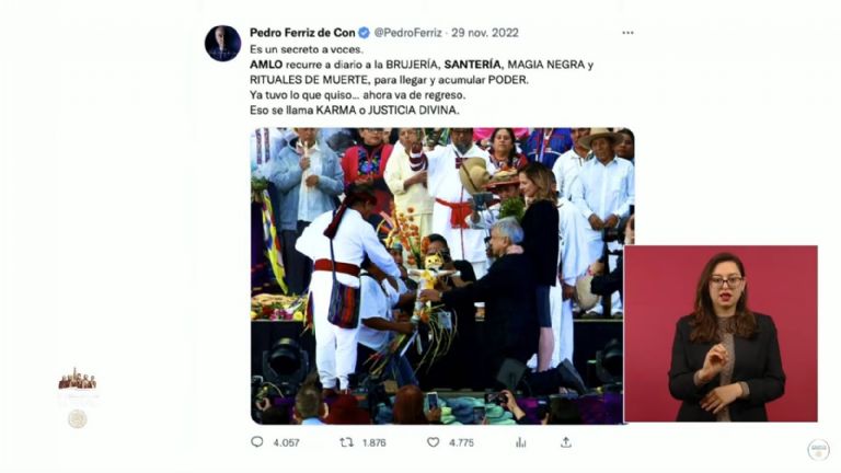 Acusan a AMLO de practicar santería. Foto: Twitter