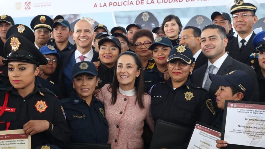 Claudia Sheinbaum reconoce el trabajo de 91 policías de la Ciudad de México