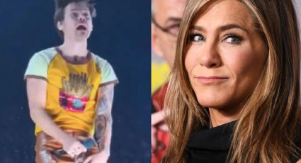 VIDEO: Harry Styles 'se abre' el pantalón en pleno concierto; Jennifer Aniston estaba en primera fila