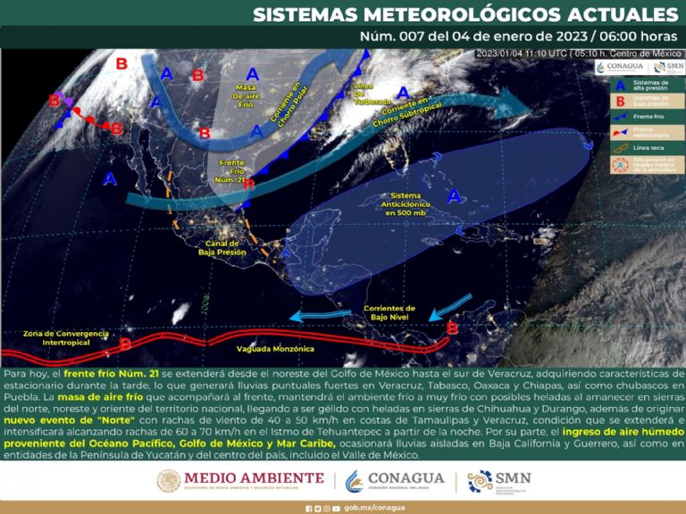 Pronóstico del clima en México. Foto: Conagua