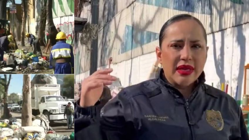 Sandra Cuevas retira toneladas de basura de la Cuauhtémoc y deja mensaje a Franeleros