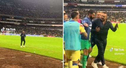 DT de Pumas Antonio Mohamed hace seña a banca de América y casi desata una bronca