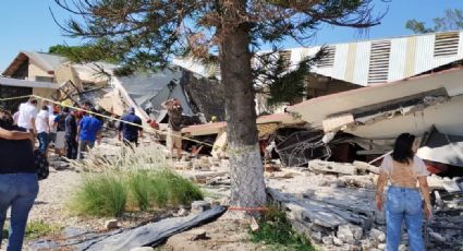 Imágenes fuertes: Captan desplome de una iglesia en Madero, Tamaulipas, un bebé murió