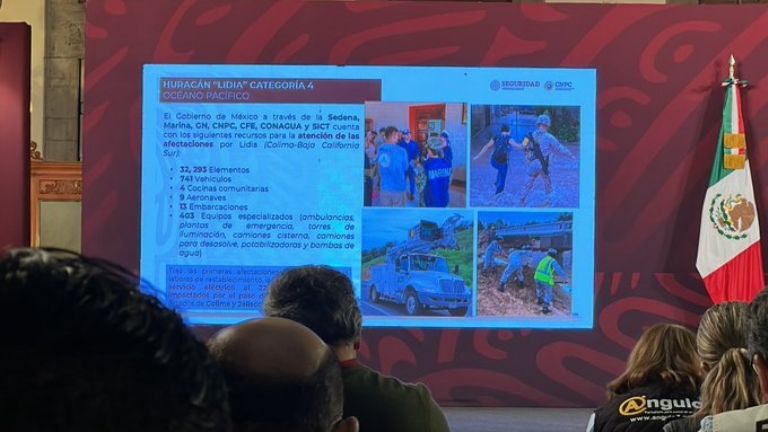 Estragos del huracán 'Lidia' en México. Foto: Gobierno Federal