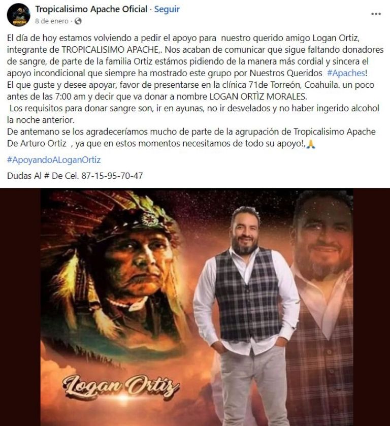 Muere integrante de Tropicalísimo Apache