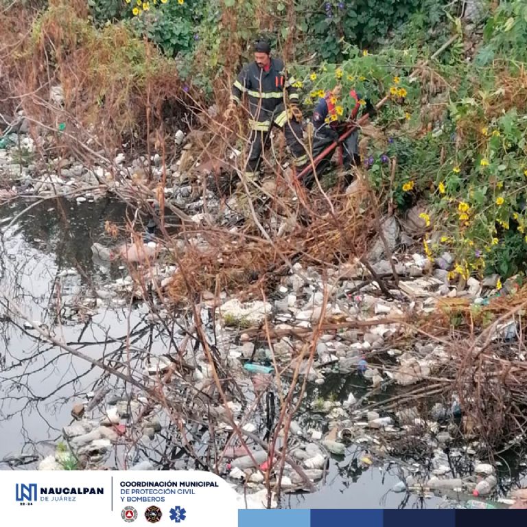 Hombre se ahoga en presa de Naucalpan