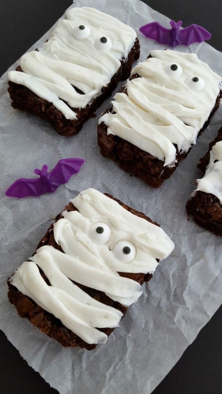 Estos 'brownies' van muy bien con la temática de 'Halloween'