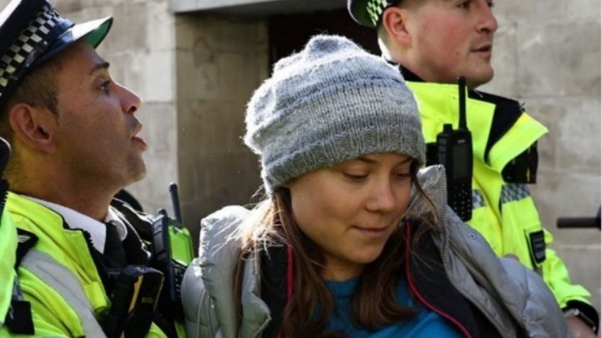 La joven activista Greta Thunberg es detenida en Londres tras una confrontación; esto sucedió