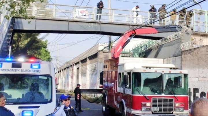 Imágenes fuertes: Encuentran cuerpo colgado en puente del Metro Pantitlán, en CDMX