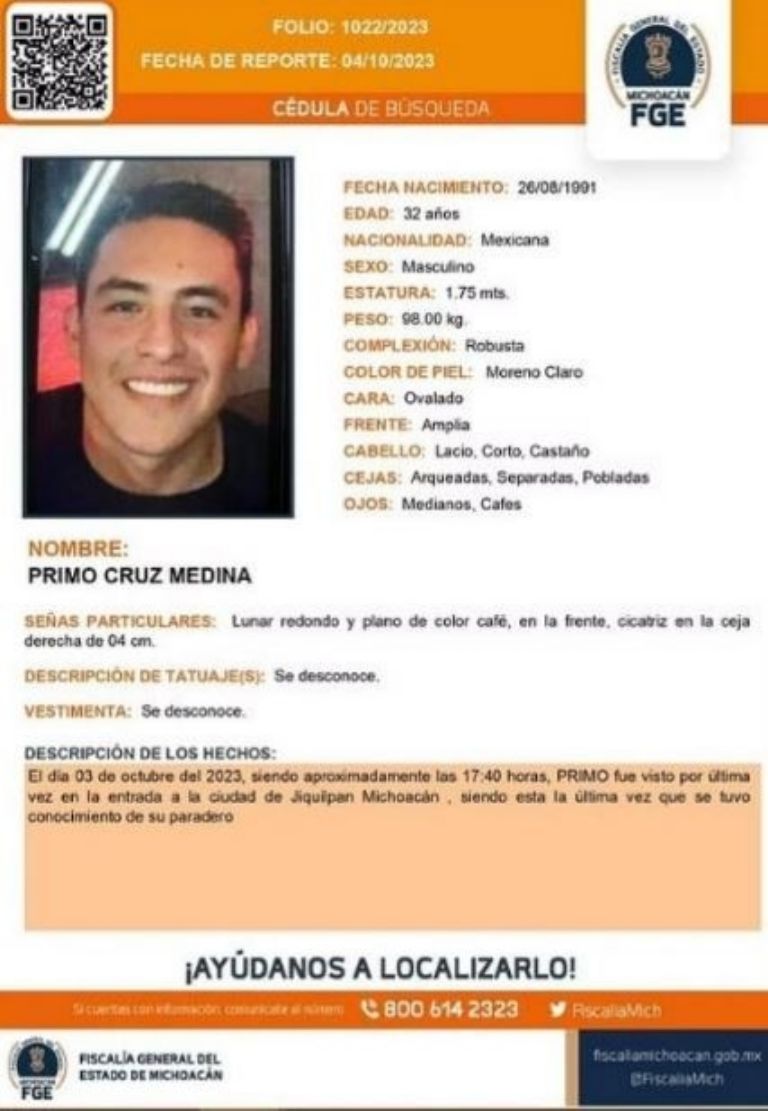 Detienen a 6 sospechosos por la desaparición de Primo