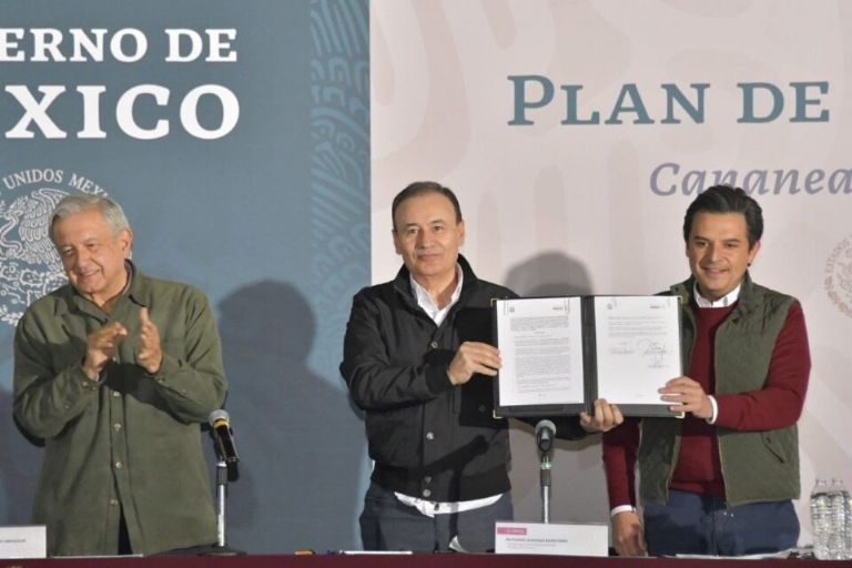 AMLO presentó el Plan de Justicia para Cananea en 2021. Foto: Internet