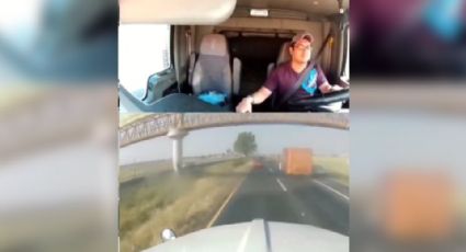 VIDEO: El momento en el que pipa aplasta a automóvil tras volcarse en la México-Pachuca