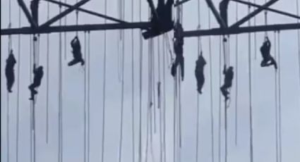 VIDEO: Obreros quedan colgados a una altura de 140 metros en Brasil, una muerte al momento