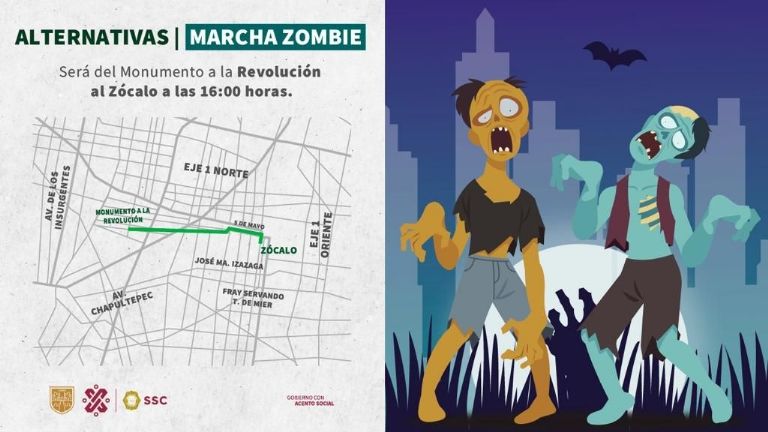 Marcha Zombie en la Ciudad de México