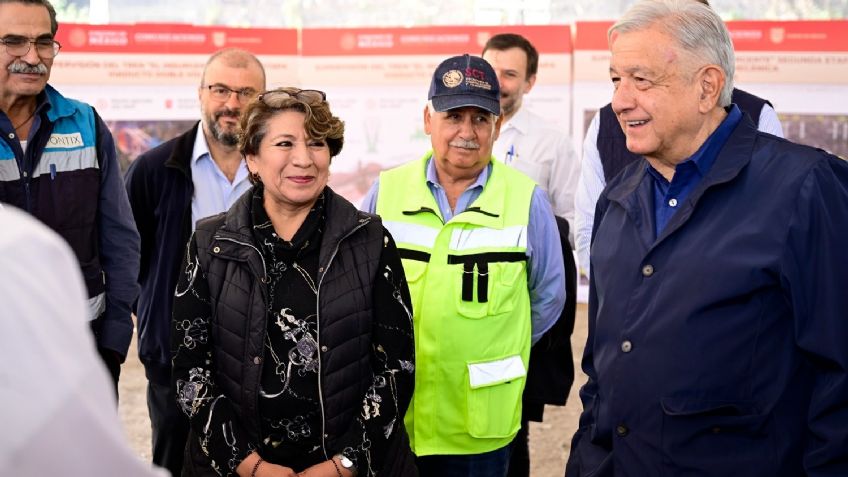 Delfina Gómez destaca avances del Tren 'El Insurgente' y agradece a AMLO por construcción