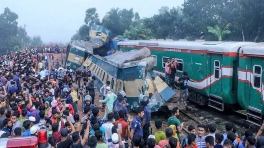 Choque de trenes deja 17 muertos en Bangladesh en el peor accidente ferroviario en 15 años