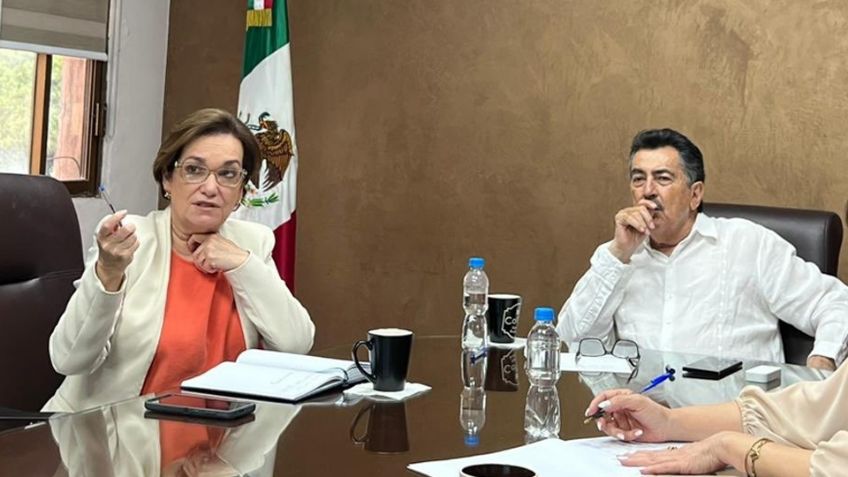 Se reúnen Javier Lamarque y María Dolores del Río en Cajeme; revisan temas preventivos