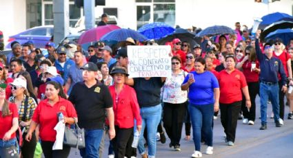 Sindicatos de Trabajadores de Sonora se unen a los reclamos en Navojoa y se manifiestan