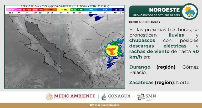 Clima en Sonora para hoy lunes 30 de octubre del 2023. Foto: Conagua