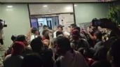 Manifestantes irrumpen en el Congreso de Campeche por cambios en coordinación parlamentaria