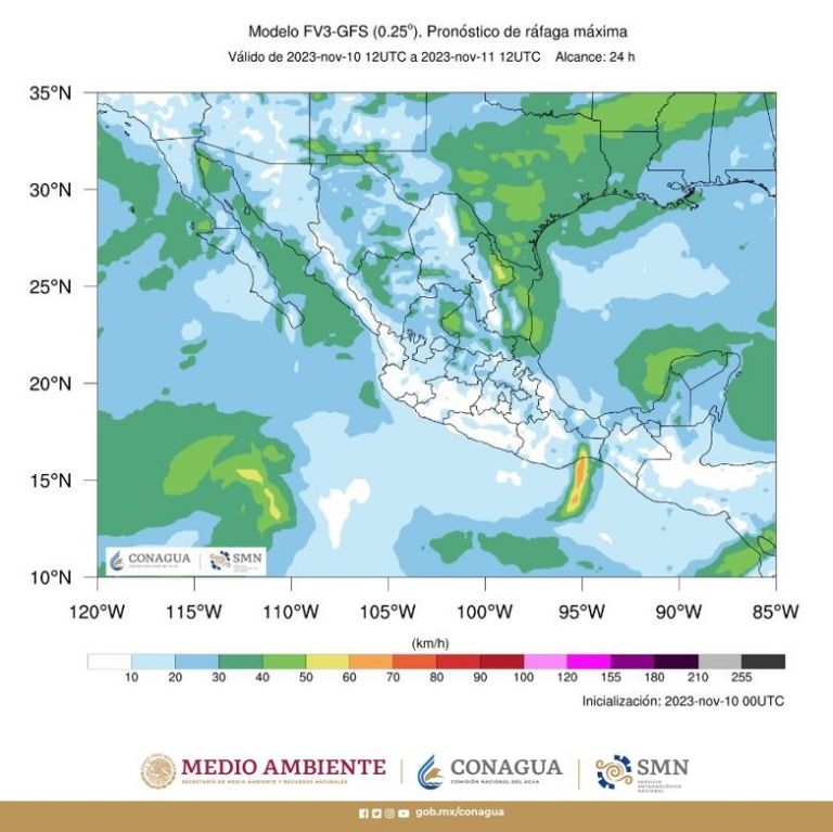 Frente Frío afectará a la República Mexicana. Foto: Conagua
