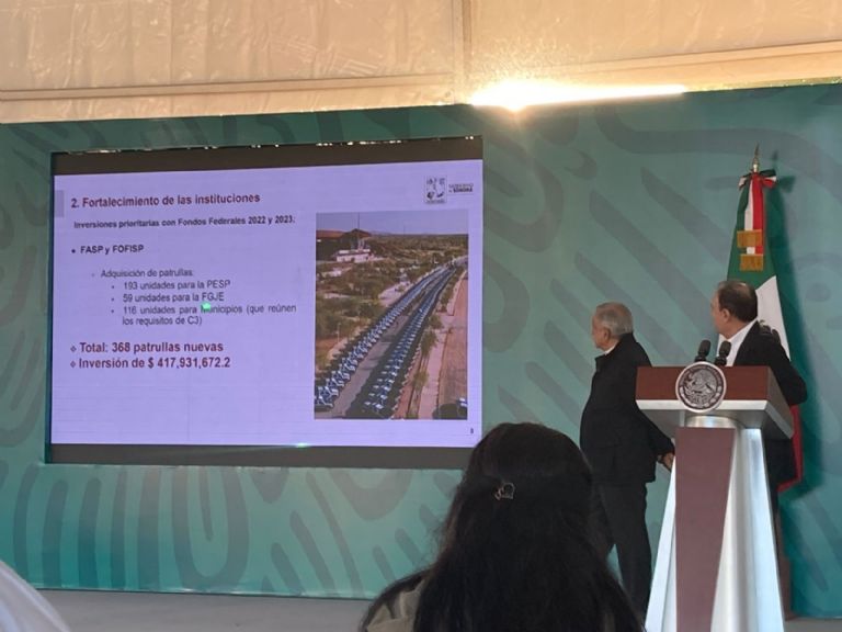 Alfonso Durazo informa sobre policías en Sonora. Foto: Cortesía