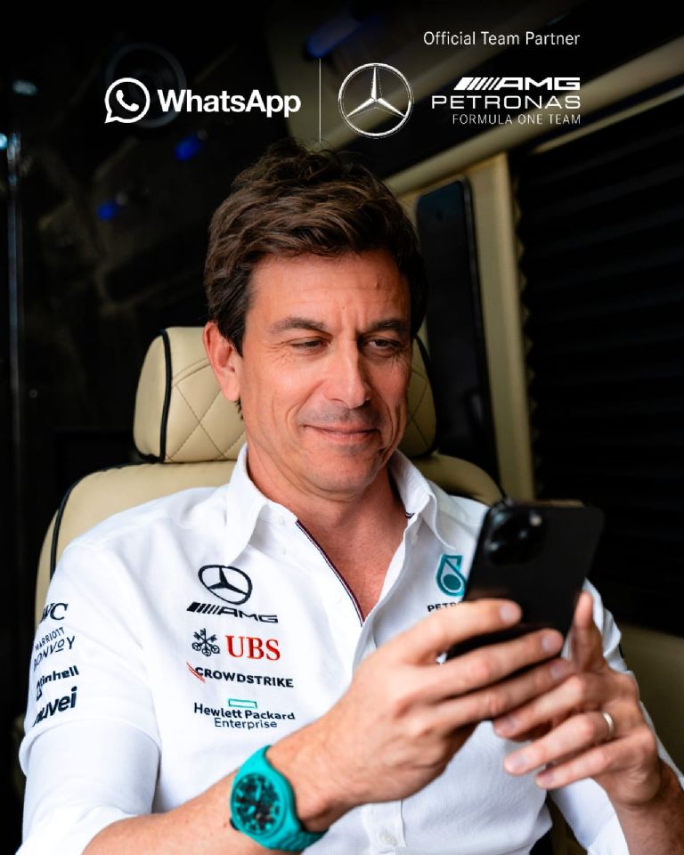 Mercedes y la Fórmula 1 llegan a WhatsApp
