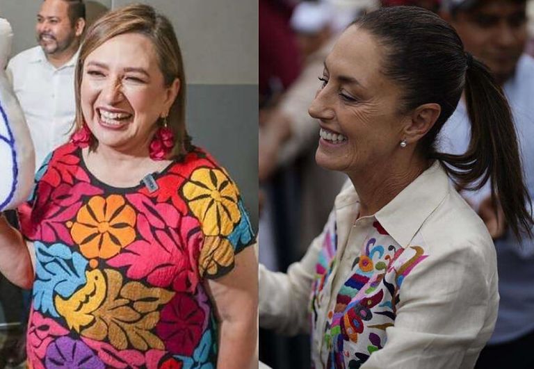 Xóchitl Gálvez y Claudia Sheinbaum, las mujeres que buscan la presidencia de México. Foto: Internet