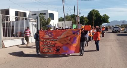 Ciudad Obregón: Estudiantes de la Técnica 70 se manifiestan contra la violencia a la mujer