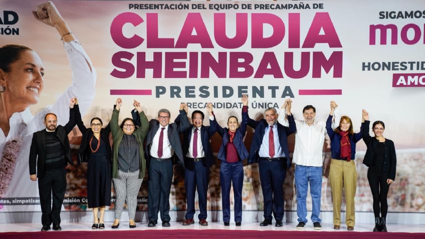 Sin Marcelo Ebrard, Claudia Sheinbaum presenta al equipo de su precampaña a la presidencia