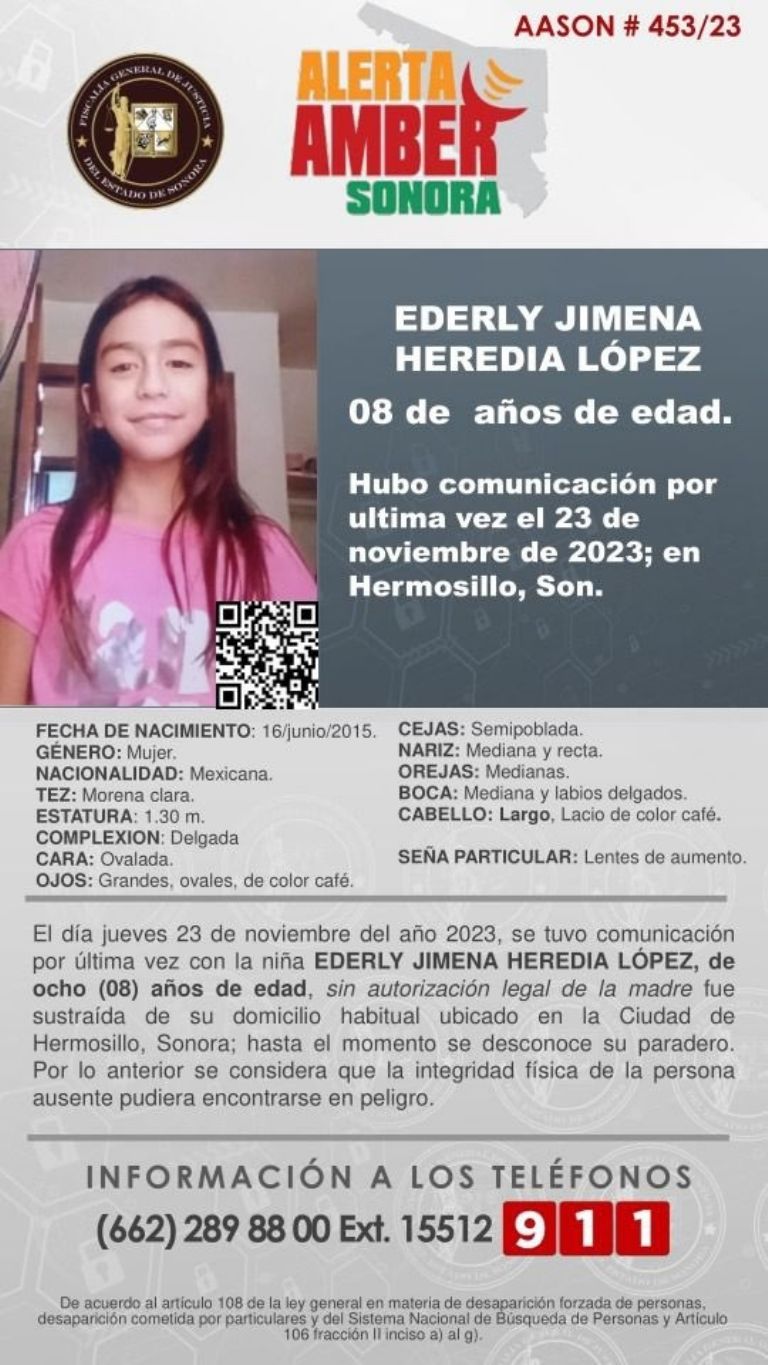 Alerta Amber Hermosillo